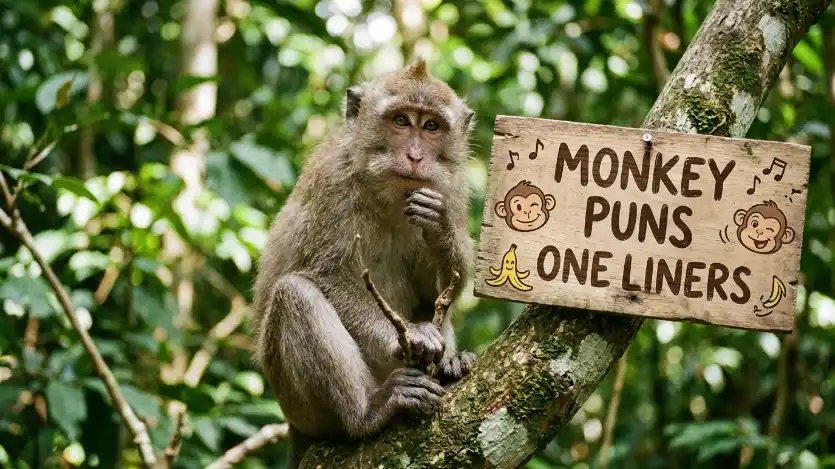 monkey puns one liners image
