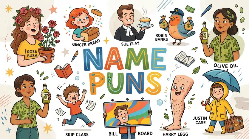 name puns image