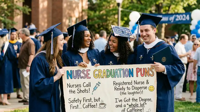 nurse graduation puns image