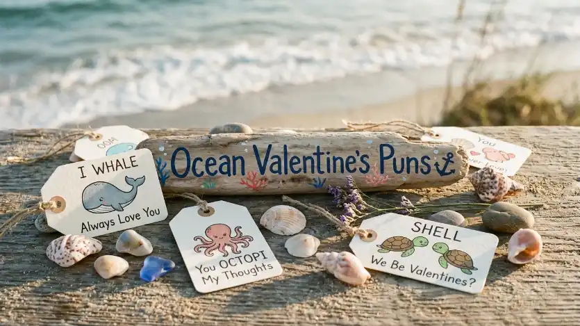 ocean valentines puns image