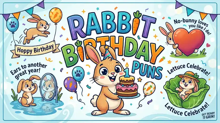 rabbit birthday puns image
