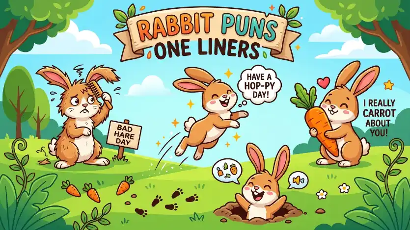 rabbit puns one liners image