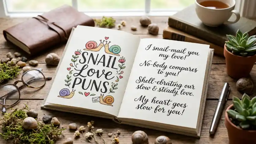 snail love puns image