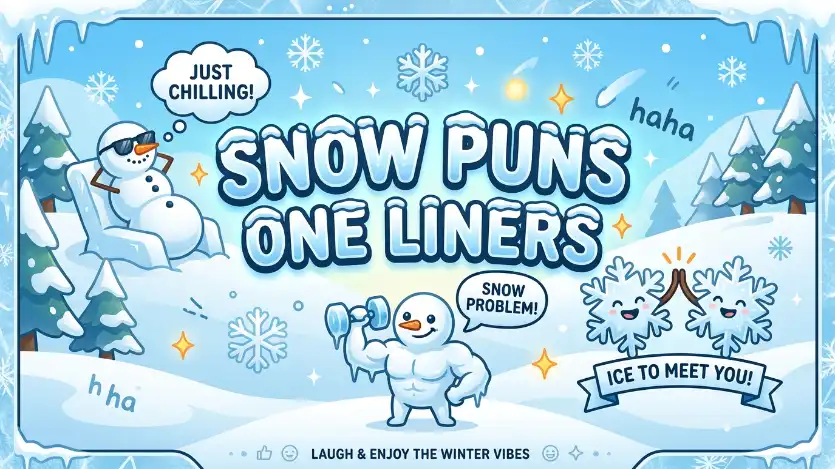 snow puns one liners image