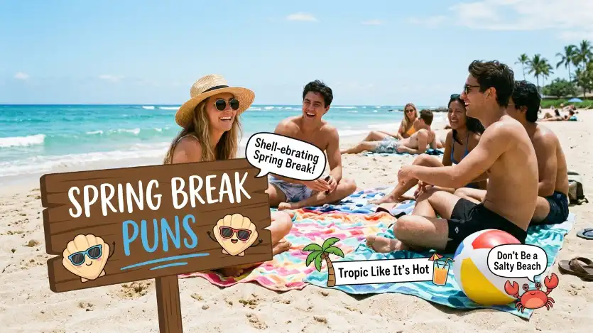spring break puns image