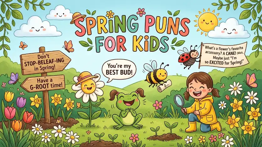 spring puns for kids image