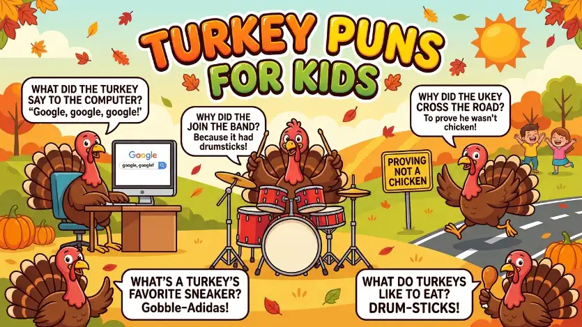 turkey puns for kids image