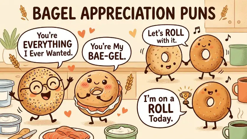 bagel appreciation puns image