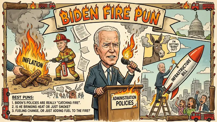 biden fire pun image