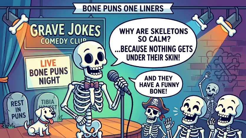 bone puns one liners image