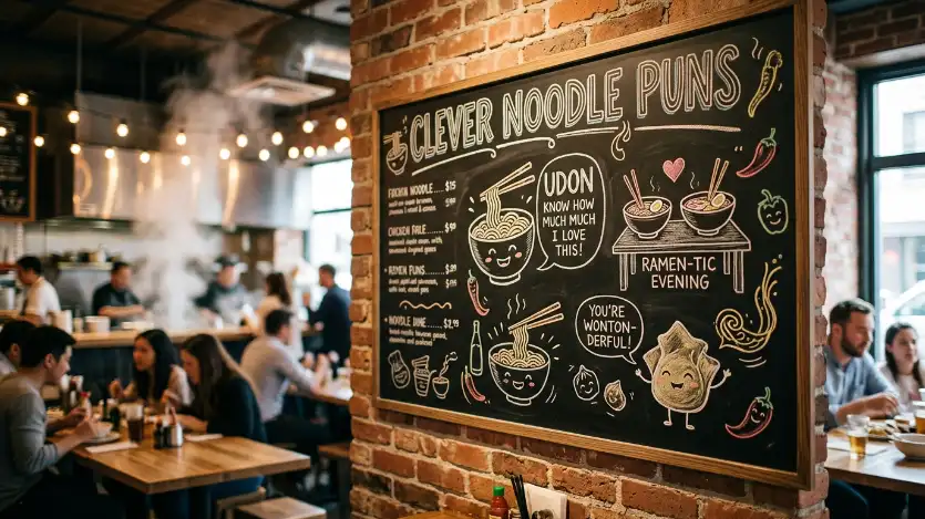 clever noodle pun image
