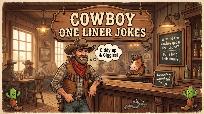 cowboy one liner jokes image