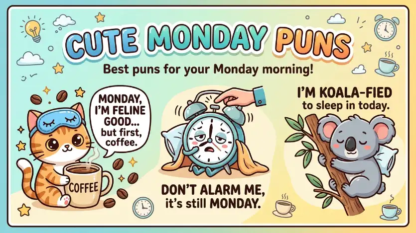 cute monday puns image