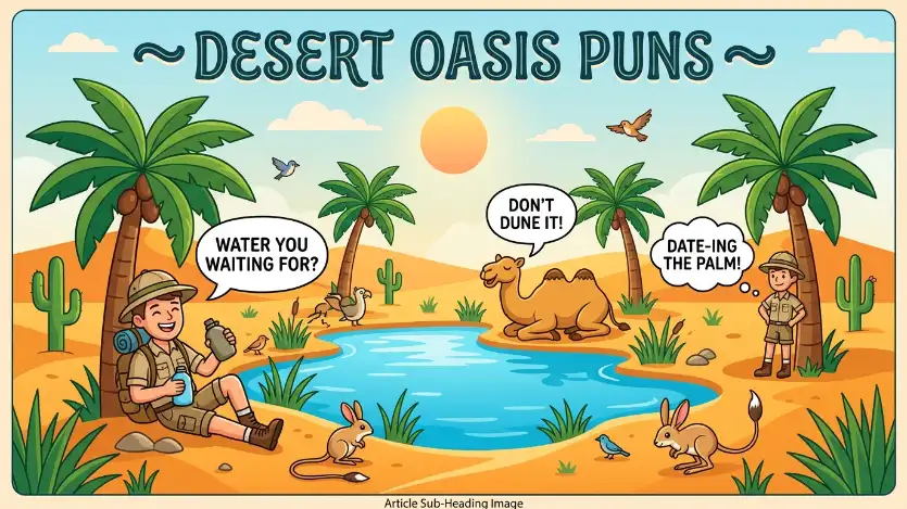 desert oasis puns image