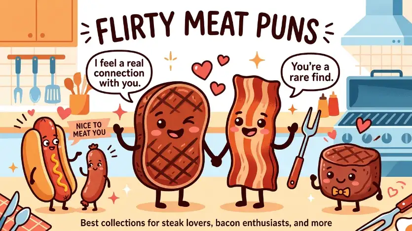 flirty meat puns image