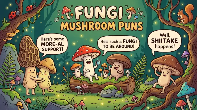 fungi mushroom puns image