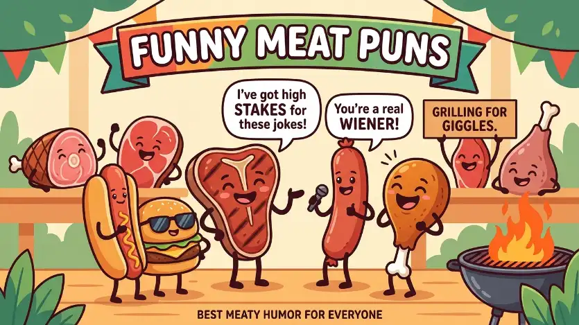 funny meat puns image
