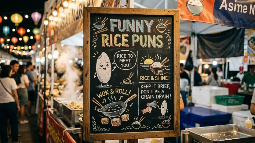 funny rice puns image