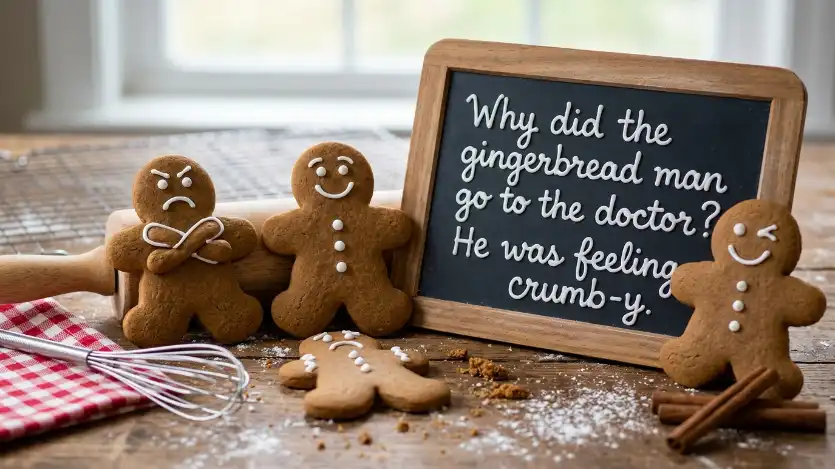 gingerbread puns one liners image