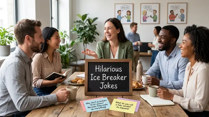 hilarious ice breaker jokes image