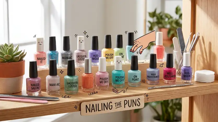 nail salon pun names image