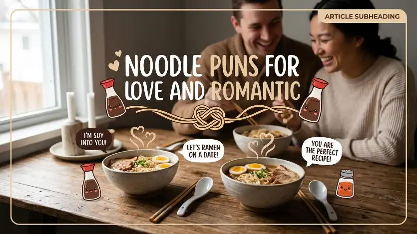 noodle puns love image