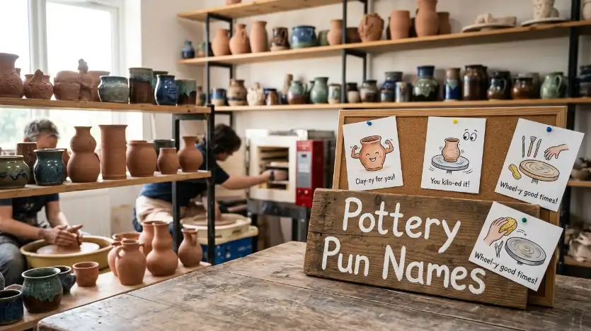 pottery pun names image